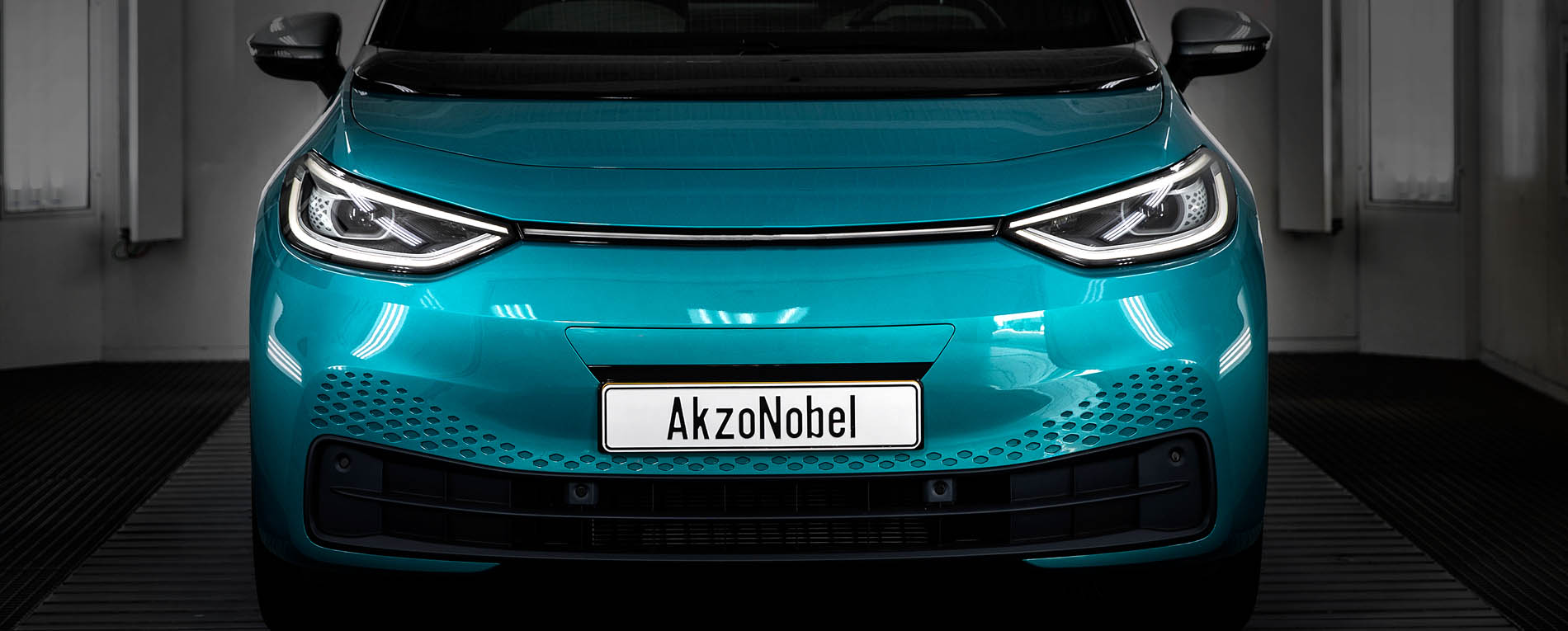 Rethink sustainability blue car